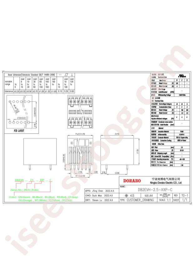 DB2EVH-2.5-2*7P-GN