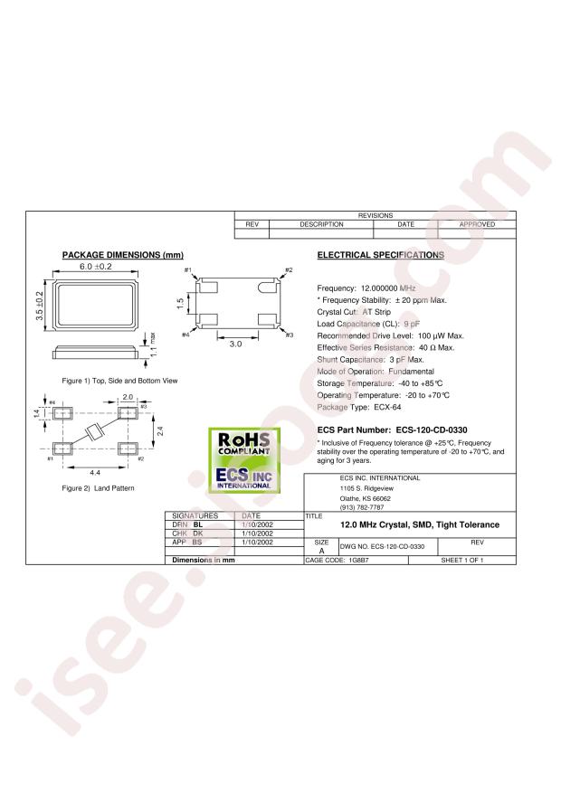 ECS-120-CD-0330-TR