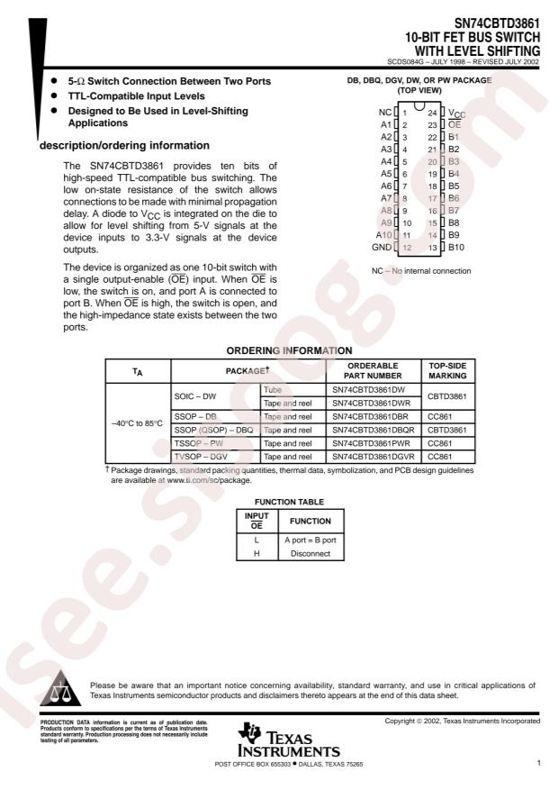 SN74CBTD3861DBQR