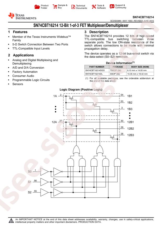 SN74CBT16214DGGR