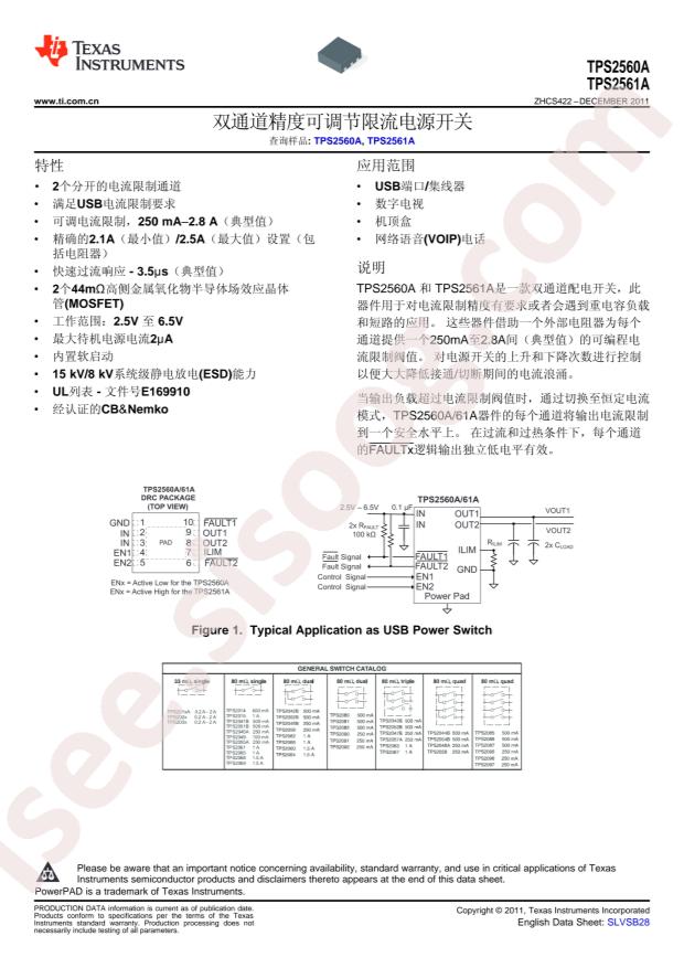 TPS2561ADRCT