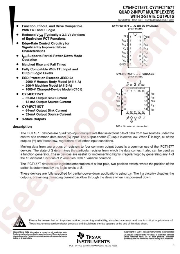 CY74FCT157ATDR