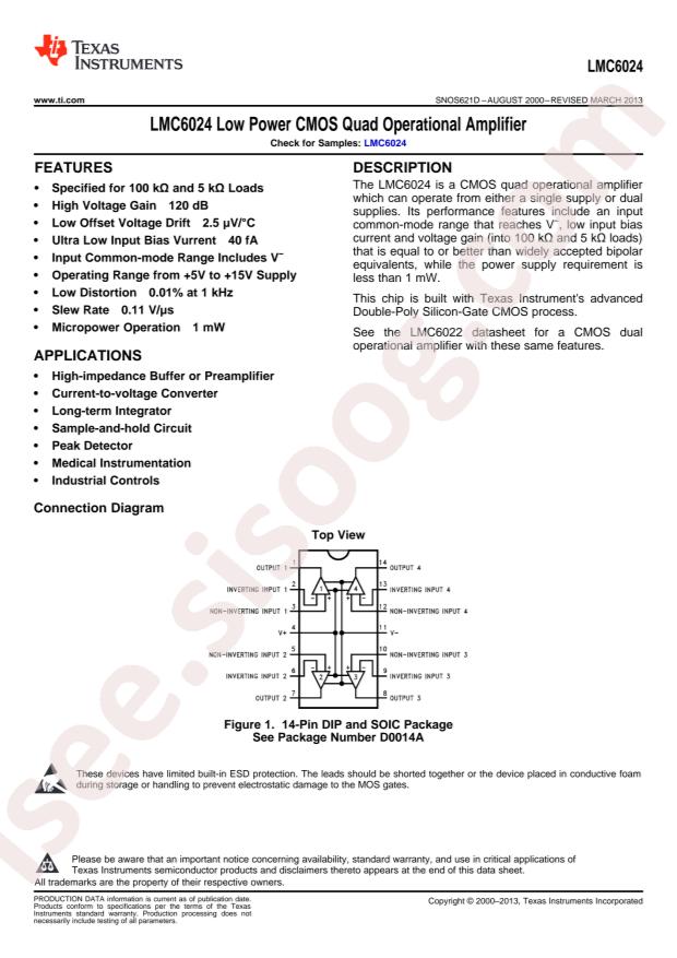 LMC6024IMX/NOPB