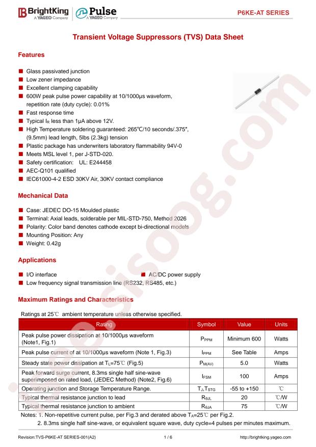 P6KE27CA-AT/B