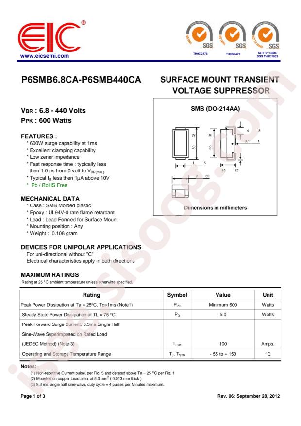 P6SMB300CA