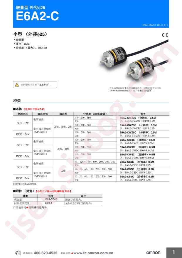 E6A2-CS5C 60P/R 0.5M