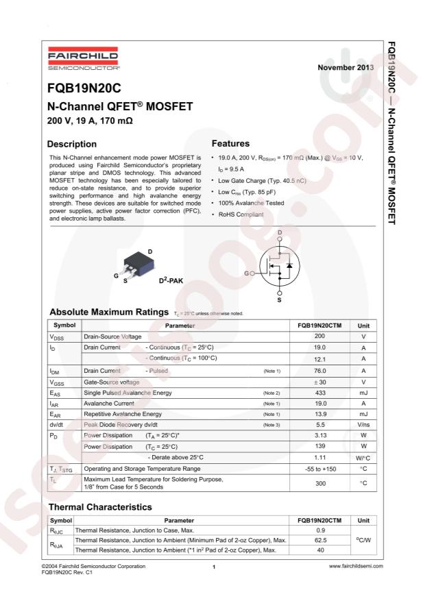 FQB19N20CTM