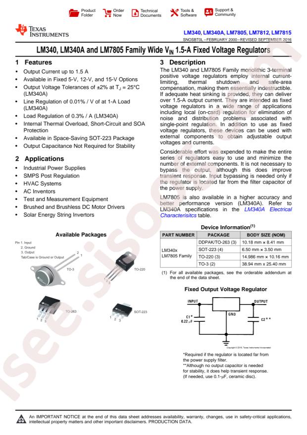 LM7805S/NOPB
