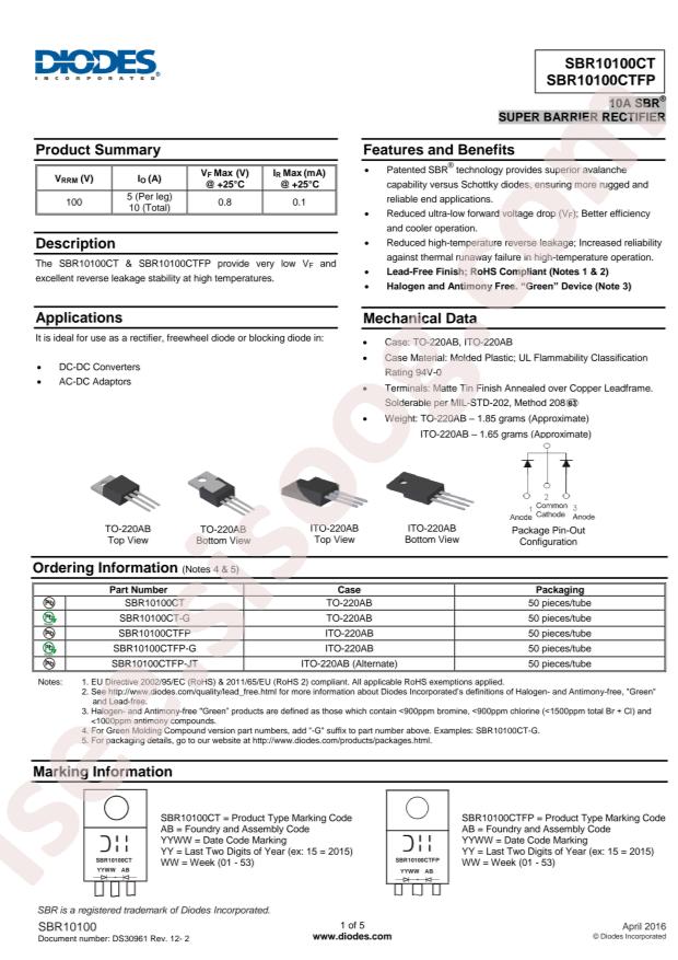 SBR10100CT-G