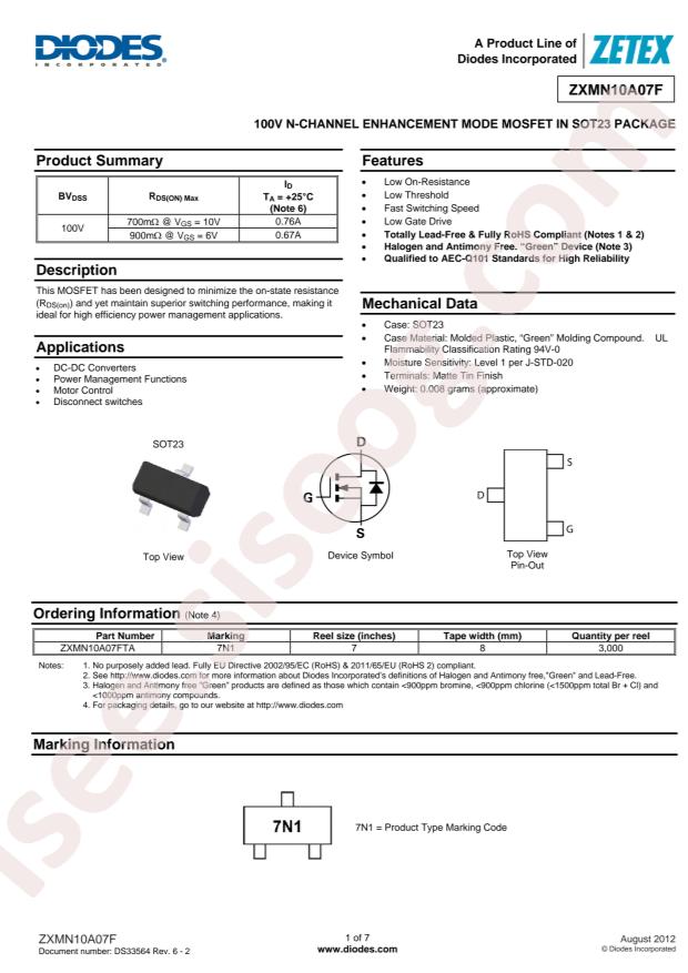 ZXMN10A07FTA