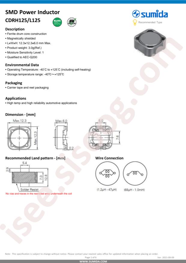 CDRH125L125NP-100MC