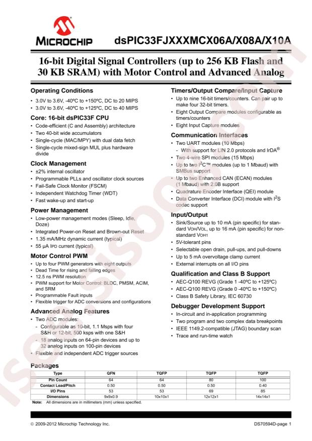 DSPIC33FJ64MC506A-E/PT