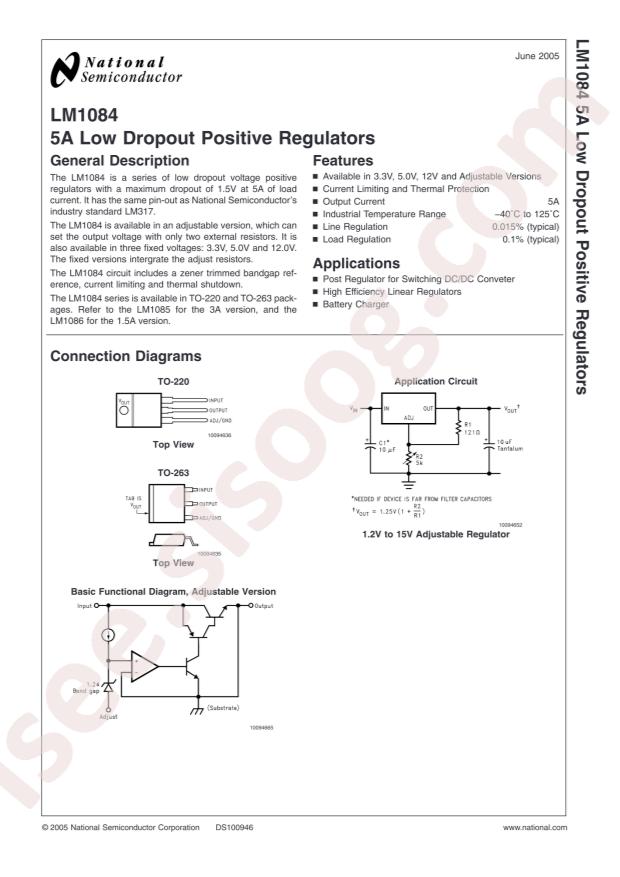 LM1084IS-3.3/NOPB