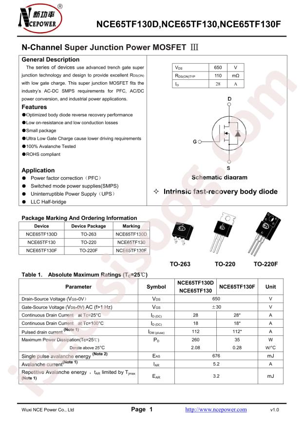 NCE65TF130F