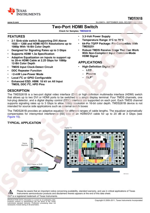 TMDS261BPAGR