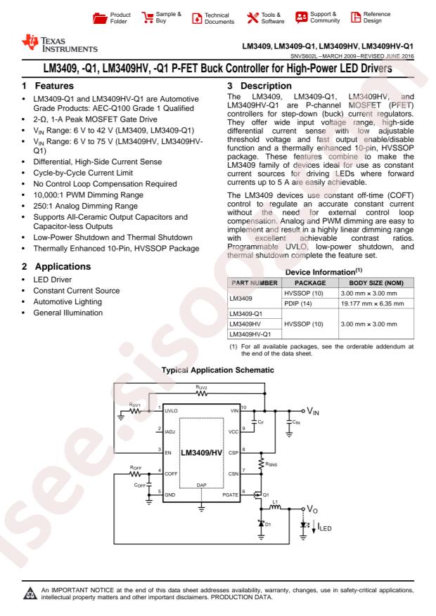 LM3409MY/NOPB