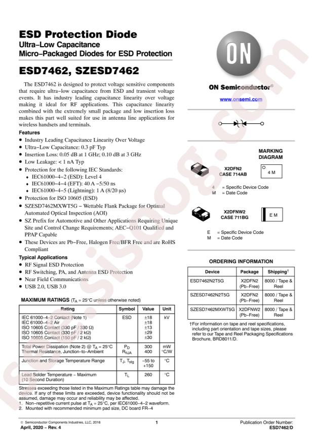 ESD7462N2T5G