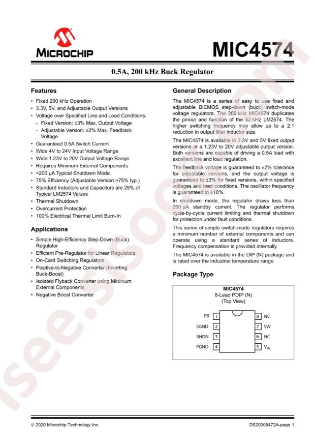 MIC4574-3.3YN