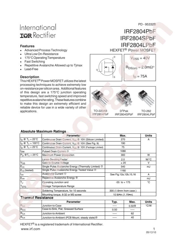 IRF2804PBF