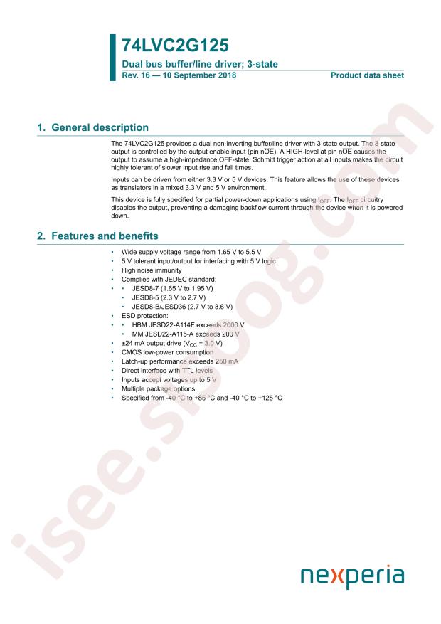 74LVC2G125DP,125