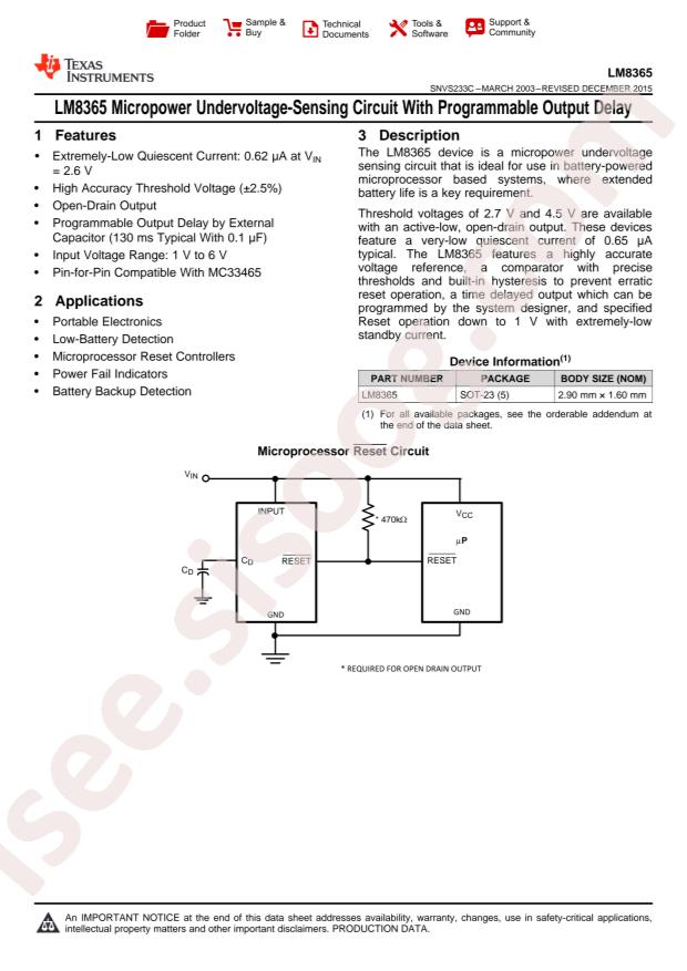 LM8365BALMFX45/NOPB