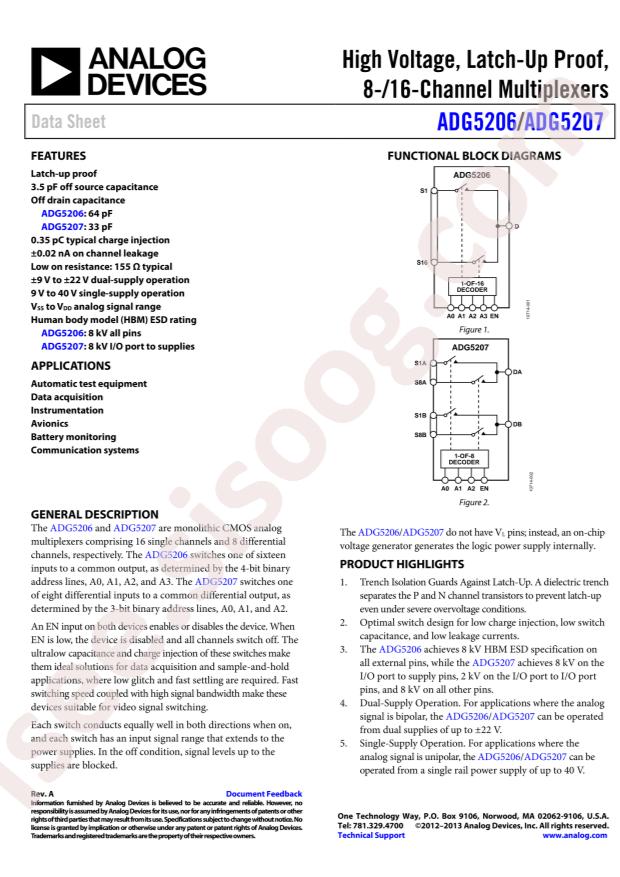 ADG5207BCPZ-RL7