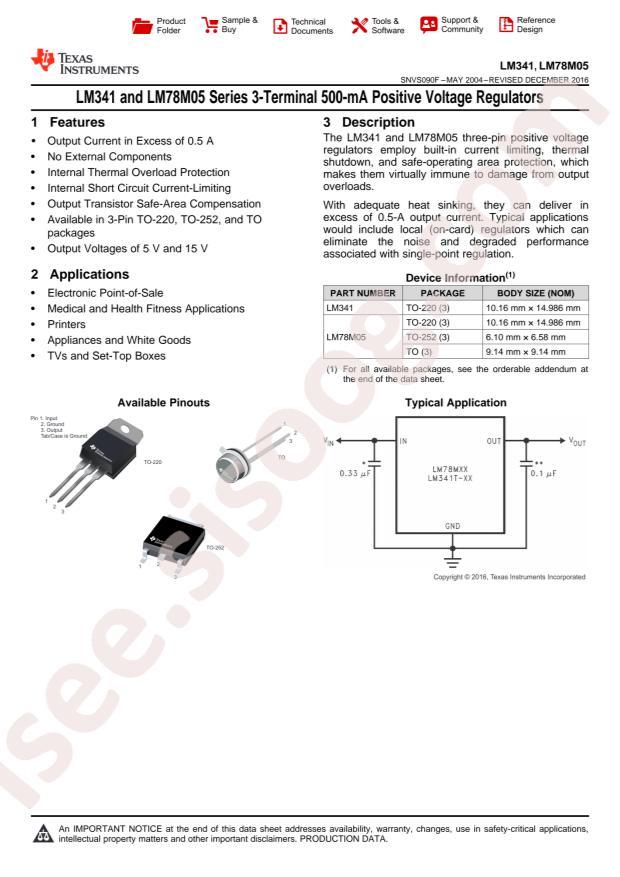 LM78M05CT/NOPB