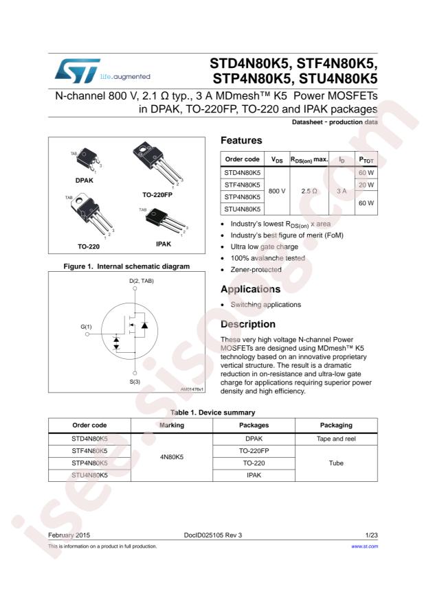 STD4N80K5