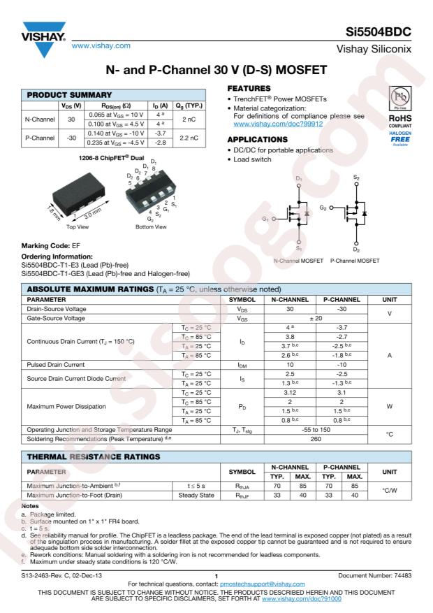 SI5504BDC-T1-E3
