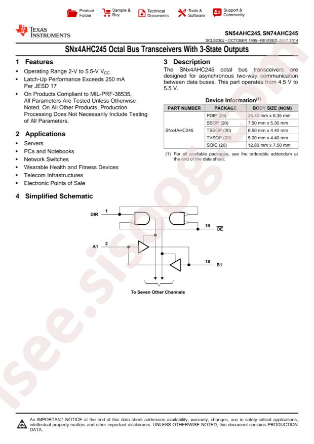 SN74AHC245NSR