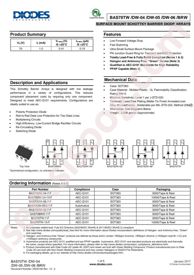 BAS70DW-04-7-F