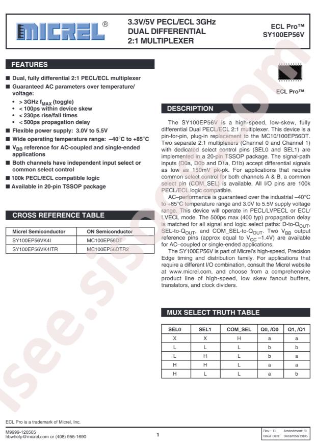 SY100EP56VK4G-TR