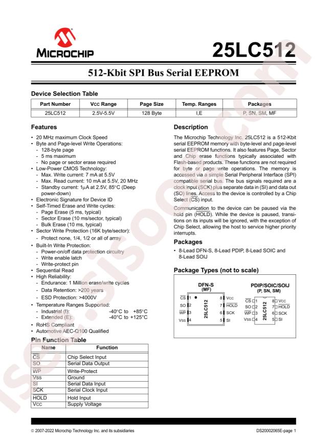 25LC512T-E/SN