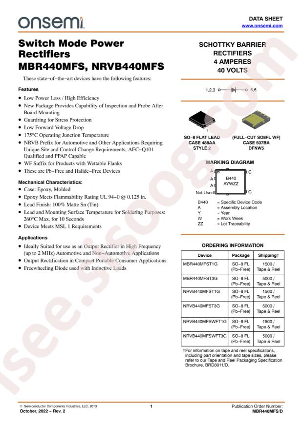 MBR440MFST3G