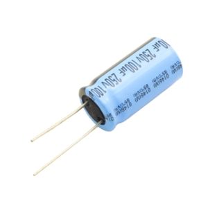 خازن الکترولیتی 100uF / 250V تایوانی مارک TAICON با طول عمر بالا