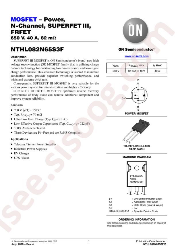 NTHL082N65S3F