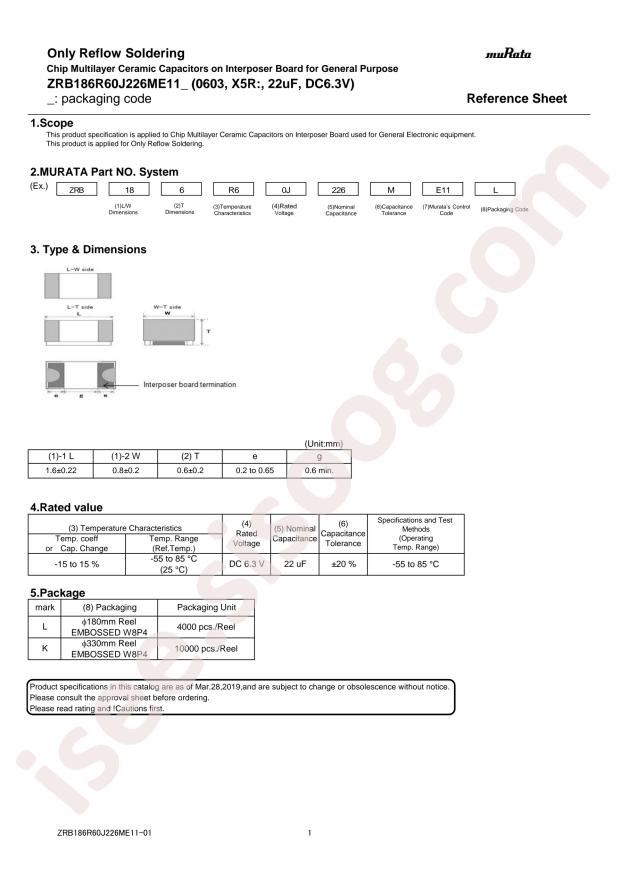 ZRB186R60J226ME11L