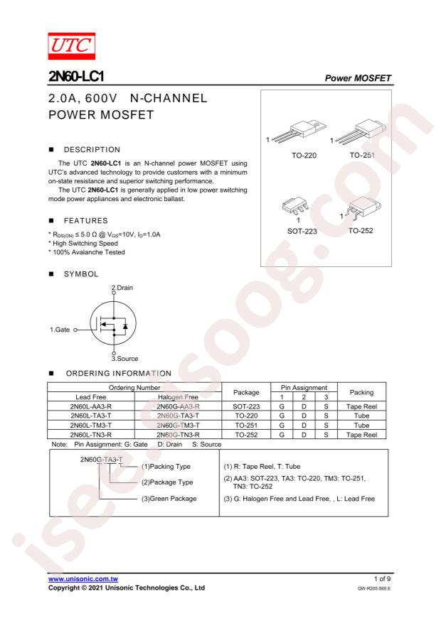 2N60G-LC1-AA3-R