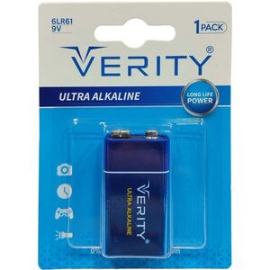 باتری کتابی 9 ولت آلکالاین مارک VERITY مدل Ultra Alkaline 6LR61