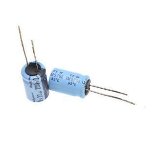 خازن الکترولیتی ایستاده 22µF ولتاژ 350V سایز 7x5mm