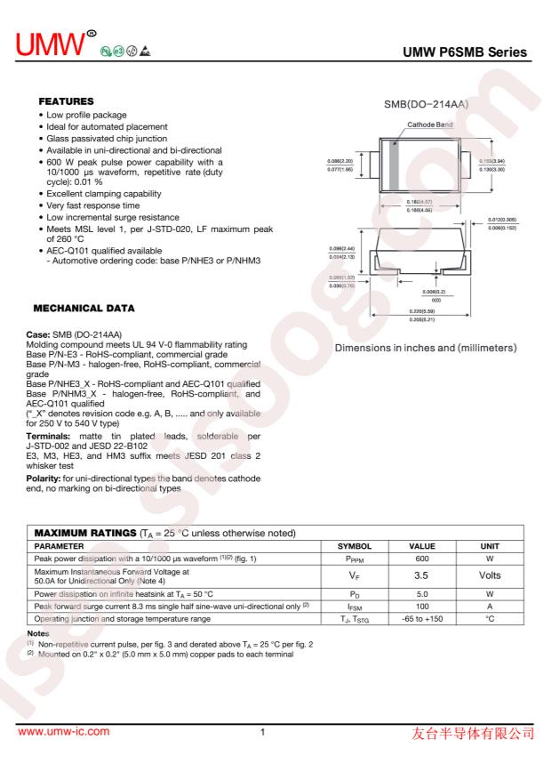 P6SMB6.8CA