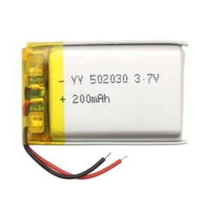 باتری لیتیوم پلیمر 3.7v ظرفیت 200mAh کد 502030