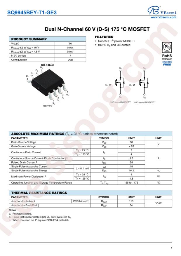 SQ9945BEY-T1-GE3-VB