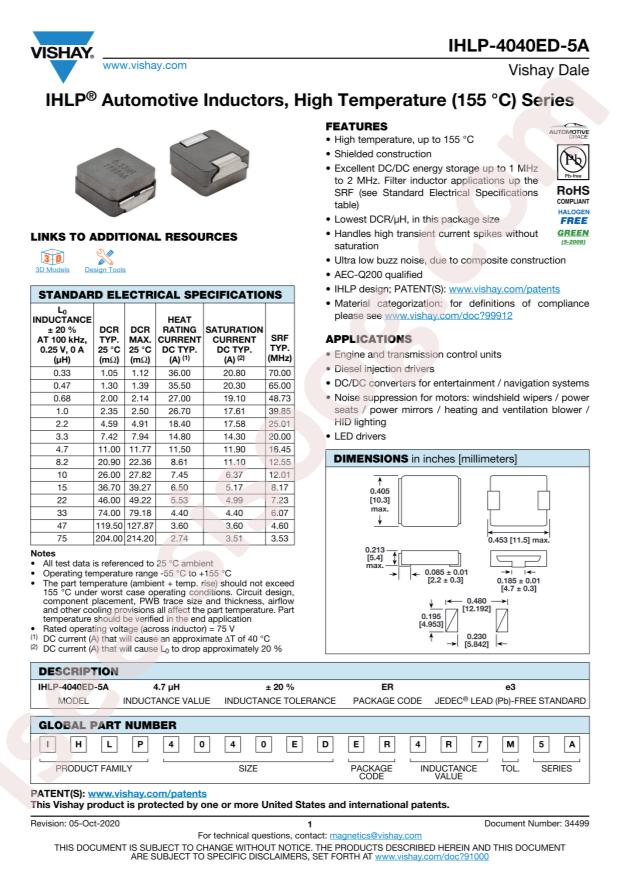 IHLP4040EDER1R0M5A