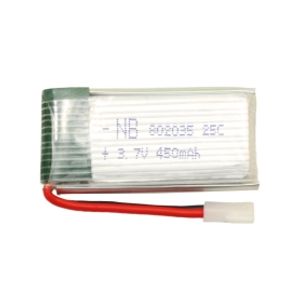 باتری لیتیوم پلیمر 3.7v ظرفیت 450mAh تک سل 25c مارک NB کد 802035