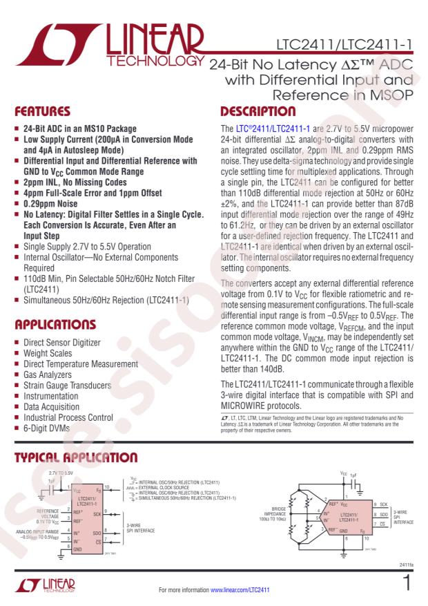 LTC2411CMS#PBF