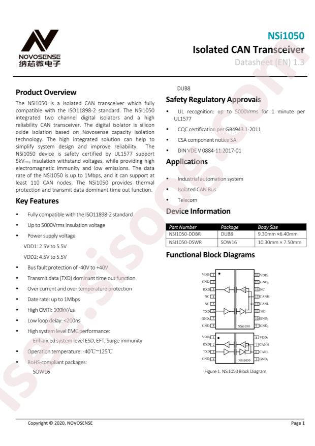 NSI1050-DSWR
