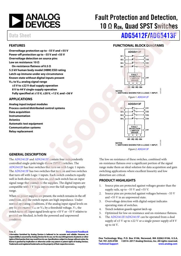 ADG5413FBCPZ-RL7