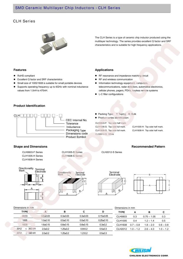 CLH1608T-27NJ-S