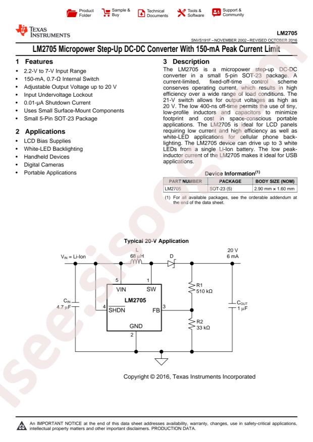 LM2705MFX-ADJ/NOPB